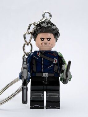 Marvel Winter Soldier Minifigure Keychain Custom Collectible Figure